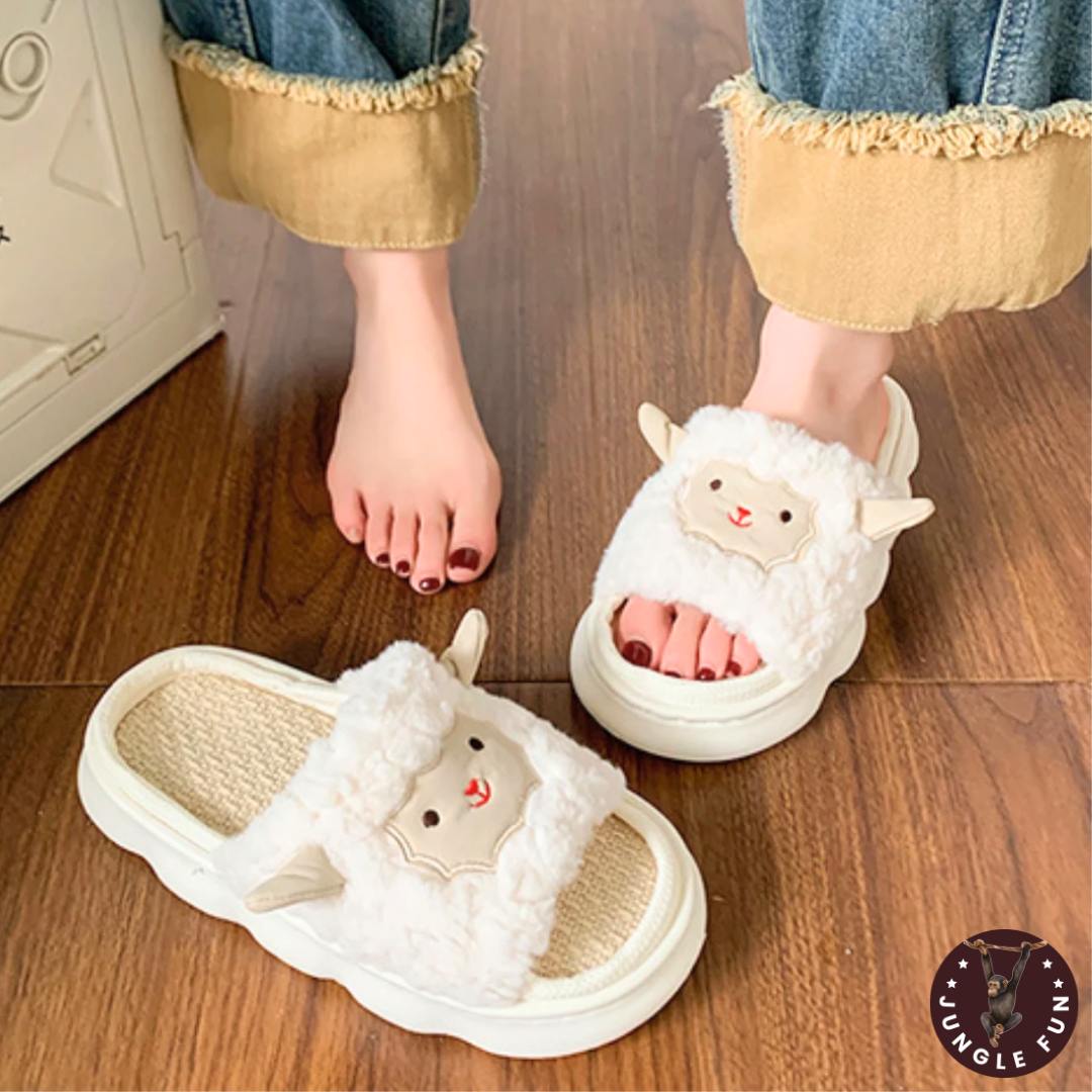 🐑 Cute Lamb Slippers