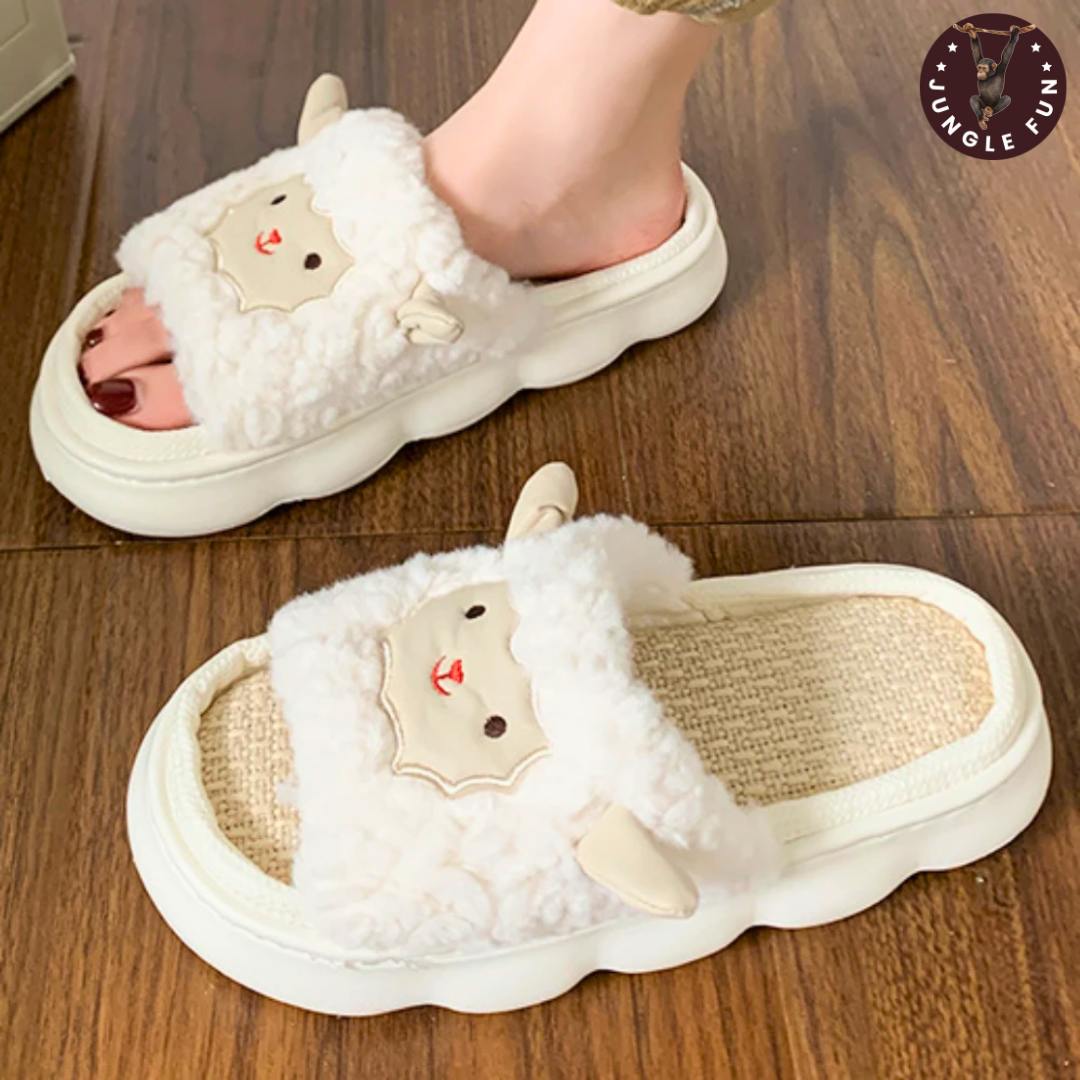 🐑 Cute Lamb Slippers