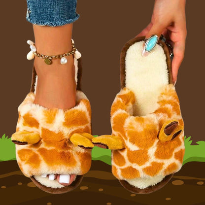 🦒 Cute Giraffe Slippers