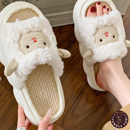 🐑 Cute Lamb Slippers